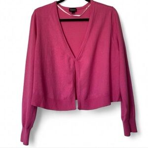 Torrid Pink Cropped Open Front Cardigan Size 2